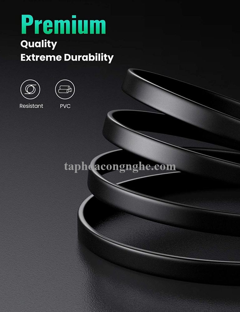 Ugreen 10982 3M CAT8 U-FTP 2000Mhz 30AWG cáp mạng màu đen NW134 30010982